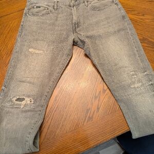 Polo Ralph Lauren Men's Distressed Grey Jeans